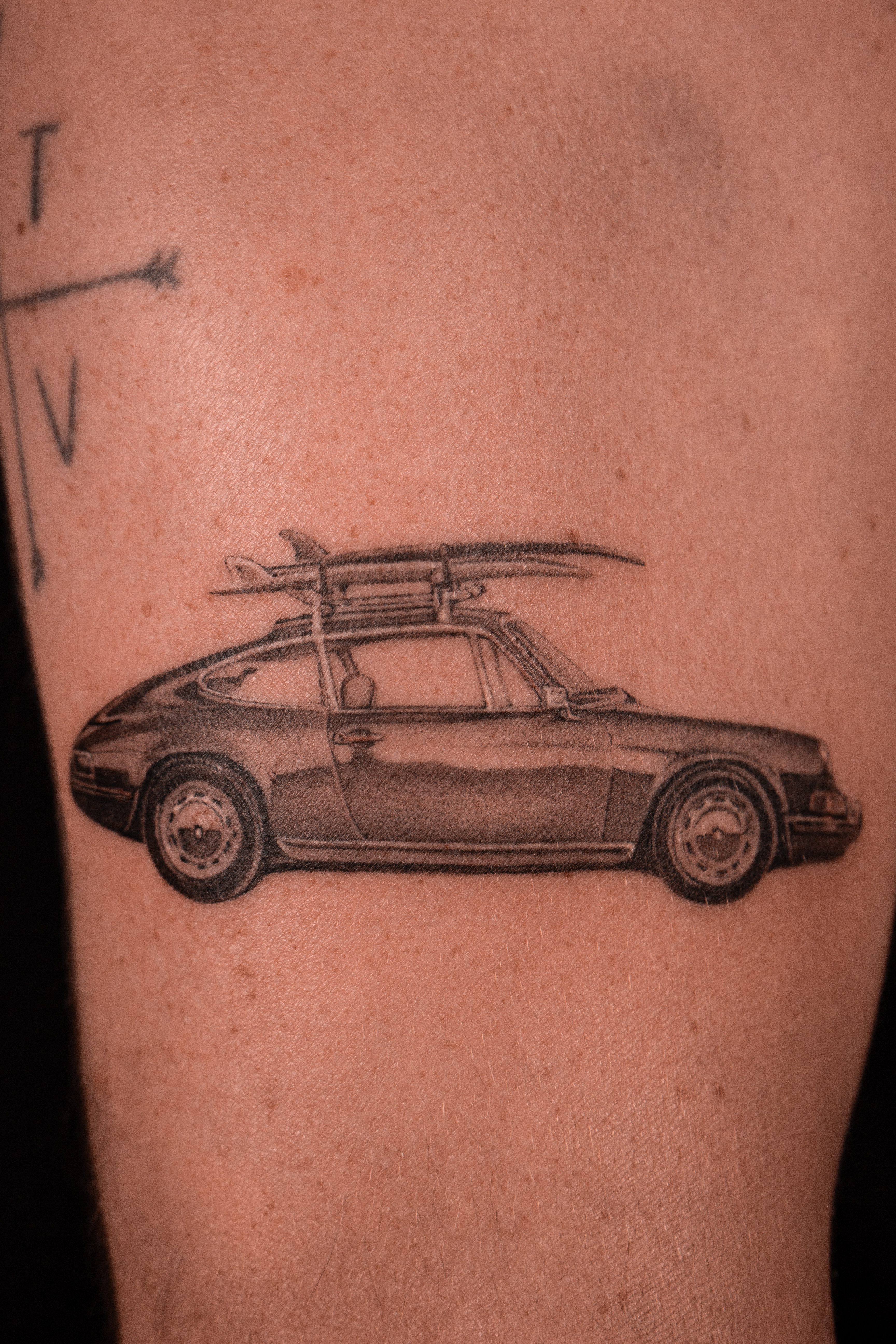 Porsche 911, planche de surf